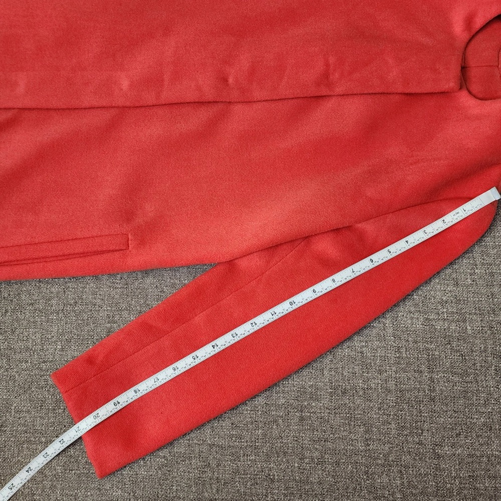 BB Dakota Catina Coral Red Coat Wool Blend Size Medium - Picture 13 of 15